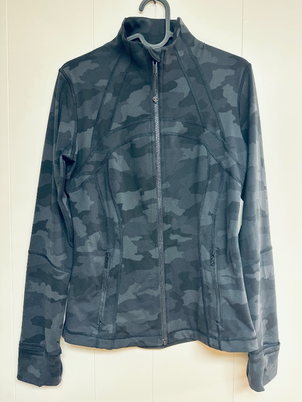 Lululemon Heritage 365 Camo Define Jacket Deep Coal Multi Grey Size 6 Luon